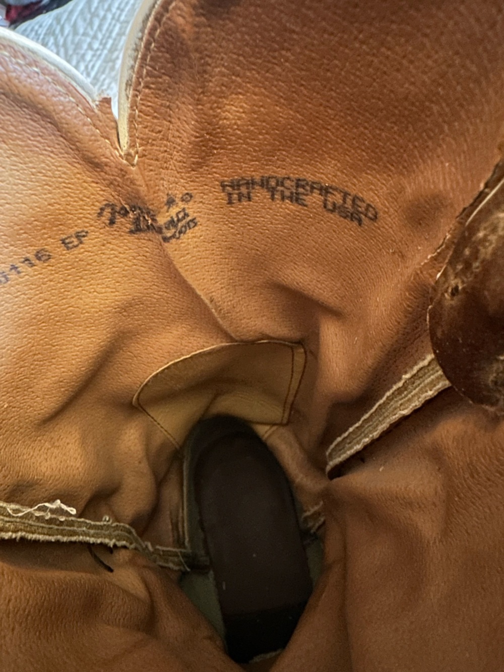 Tony Lama Brown Leather Western Heeled Boots with Green Stitching - Picture 10 of 10